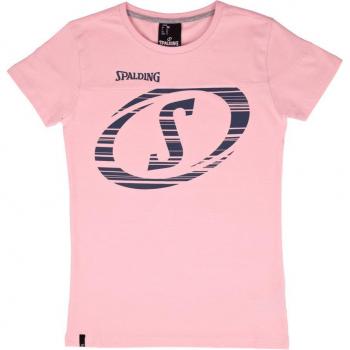 Maglietta Donna Spalding Fast Maniche Corte Rosa Basket