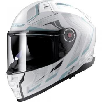 LS2 FF811 Vector II Alizer Casco - Blanco Plata (XL)