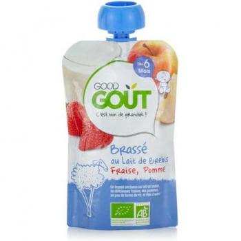 Bonne Saveur Brassée au Lait de Brebis Fraise-Pomme 90 g