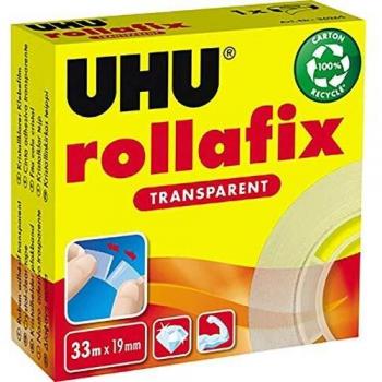 Ruban adhésif ROLLAFIX TRANSPARENT RECHARGE 33mx19mm