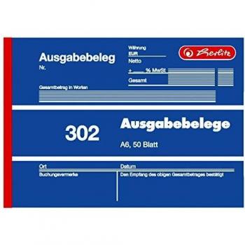 Herlitz Formularbuch Ausgabebeleg 302, DIN A6, 50 Blatt