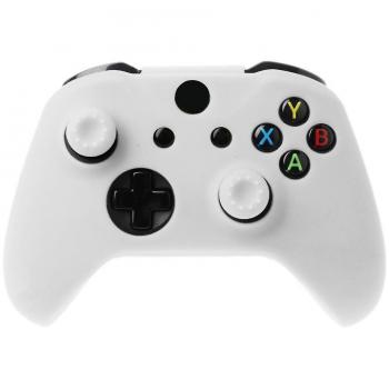 Grip en silicone anti‑glissade pour la coque du contrôleur Xb One – blanc