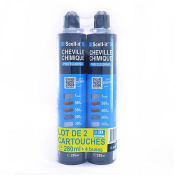Lot de cartouches de scellement chimique FIRST Scell It 280 ml
