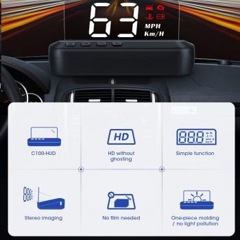 Auto HUD Geschwindigkeit und Temperaturanzeige
