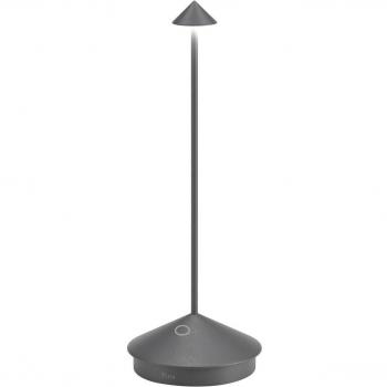 Zafferano Pina 3K Akku-Tischlampe IP54 dunkelgrau