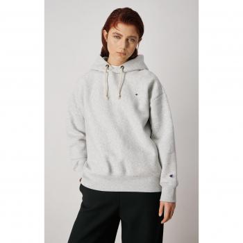 Oversized Kapuzenpullover Hellgrau – Minimalistische Reverse-Weave‑Variante
