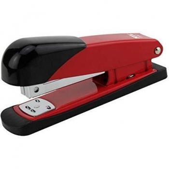 Dohe Agrafeuse de Bureau en Métal – 100 agrafes, couleur noir/rouge