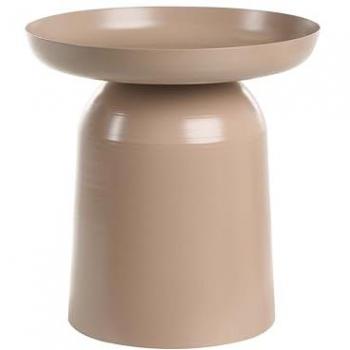 Beliani Mesa Auxiliar Gris Pardo Metal 45x45 Torrens