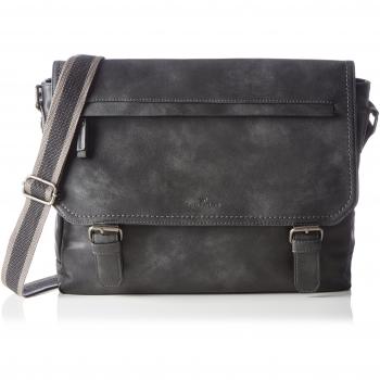 Tom Tailor AccCLINT - Bolso bandolera Hombre, color Negro, talla 38x26x10 cm