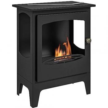 HOMCOM Cheminée à l'éthanol sur pieds style contemporain avec réservoir 1,2L