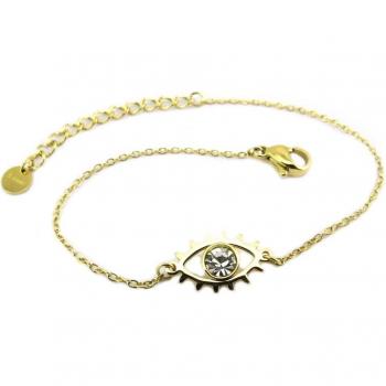 Pulsera de Diseño Acero 'Ojo de Fatma' 13x8 mm
