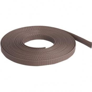 Delock Kabelschutzschlauch 12 mm, geflochten, nagerfest, 5 m - braun