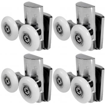 Ruedas de puerta de ducha de 23mm - Rodillos duales de zinc