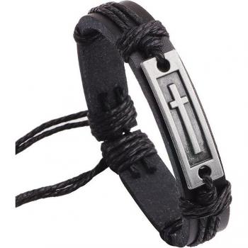 Jesus Christus Kreuz Lederarmband 2024 Edition