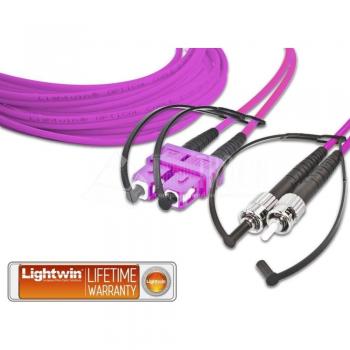Wirewin Lightwin High Quality Duplex LWL Patchkabel, MM OM4, SC - ST (3 m)