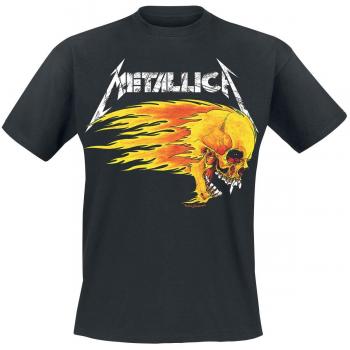 Metallica Men's Flaming Skull Tour T-Shirt - Black - Sizes S to 5XL