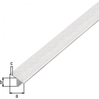 Profilo T Alberts 488925 in Alluminio con Design Acciaio Inox Chiaro 1m x 15mm x 15mm