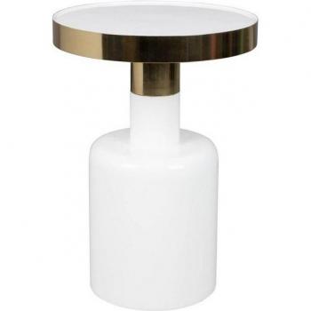 Acero esmaltado Zuiver: mesa auxiliar blanca