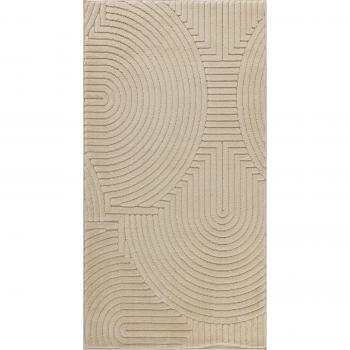Tapis Extérieur Intérieur Livabliss Motif Relief Beige 80x150