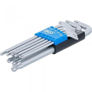 Set di chiavi a brugola Torx con testa sferica 9 pezzi T10-T50