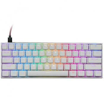 Epomaker Anne Pro2 60% Bluetooth Mechanical Keyboard with RGB Backlit PBT Keycaps NKRO Programmable (Gateron Red Switch, White)
