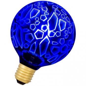 Ampoule Bai LED Globe 4,5W Bleu Miroir Argenté E27