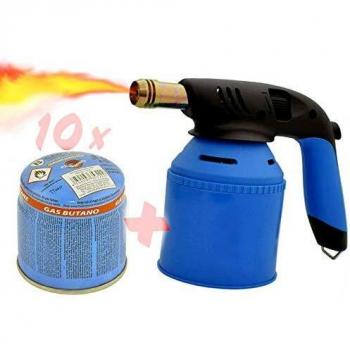 Handlötlampe TronicXL – 190 g Gas + 10‑Kartuschen Set