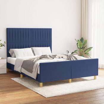 VidaXL Cama sin colchón tela azul 140x190 cm