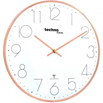 Funkwanduhr Technoline “Goldblüte” – Ø 40 cm, filigranes Ziffernblatt
