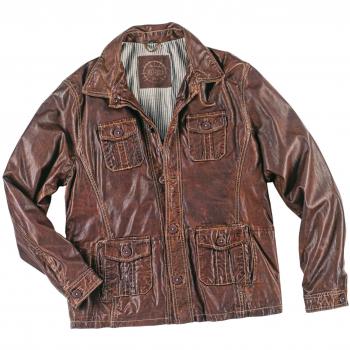 Lederjacke Athos in Braun, Größe 50