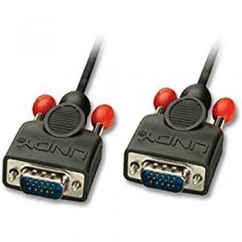 LINDY 31443 VGA-Anschlusskabel ohne Ferritkerne, 15-pol. HD Stecker/Stecker 5m, Schwarz