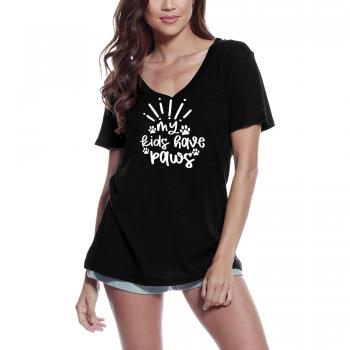 Camiseta femenina ULTRABÁSICA Mis perros son mis hijos - Cita graciosa XL negro