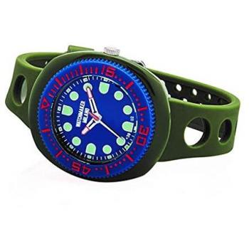 Watchmaker milano sub orologio uomo da polso submariner vintage a quarzo anni 70 verde e blu