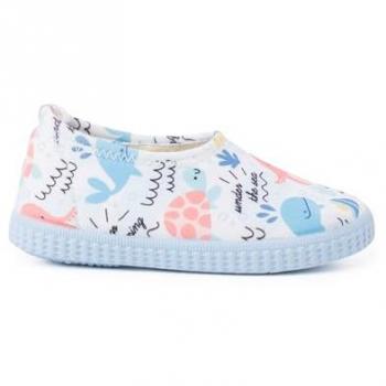 Pisamonas - Zapatillas de niños tipo escarpines de neopreno con estampado