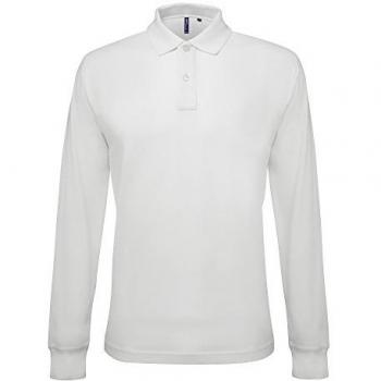 Polo Maniche Lunghe Classico Fit Asquith & Fox Bianco 2XL