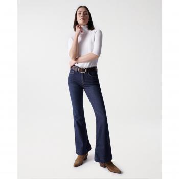 Jeans Campana Faith Mujer Alta con Detalle Push In
