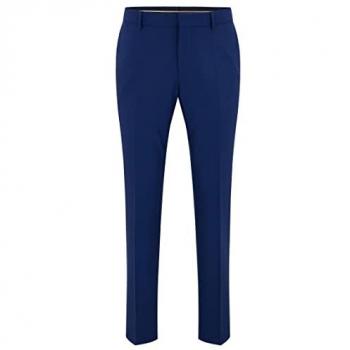 Slim Fit Anzughose Schurwoll-Mix Modell Genius – Marine 27