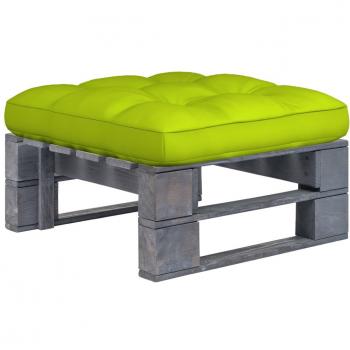 Otomana de palets de madera de pino para jardín gris