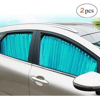 ZATOOTO Auto Sonnenschutz Vorhang, Magnetisch, Hitzeschutz, Grün