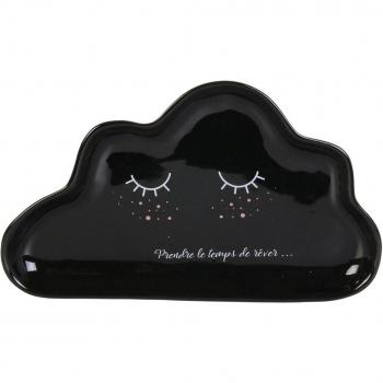 Tesori di Lily A1710 – Coppa ceramica nera 'Nuvola' vuota per pozzetti, 24x14 cm