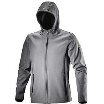 Chaqueta Softshell con Capucha Gri T.XXL