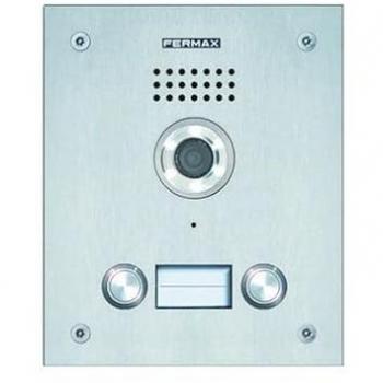 Fermax - 44348 Placa marine ST1 CP201 duox plus en aluminio anodizado para viviendas, apertura de la puerta, llamada a conserje