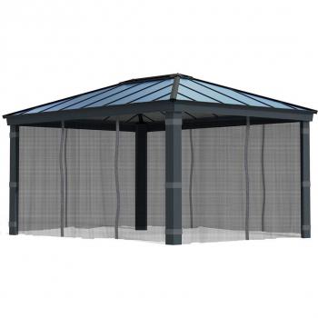 Palram Canopia Gazebo Curtains Set for Dallas 4900 Garden Gazebo