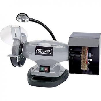 Amoladora Draper 83421 150mm con luz de trabajo y rueda de alambre
