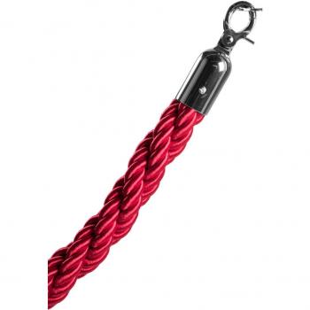 Vesara Red Separator Cord con Mosqueteros Plateados (Cromo) – 153 x 3.2 cm, 2 unidades por paquete