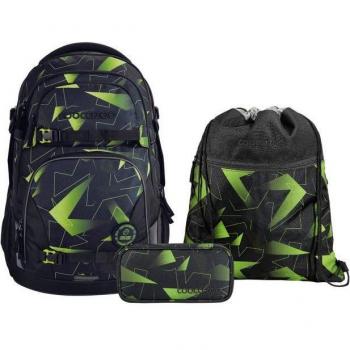Lime Flash 3‑teiliger Ergonomischer Schulranzen von PORTER