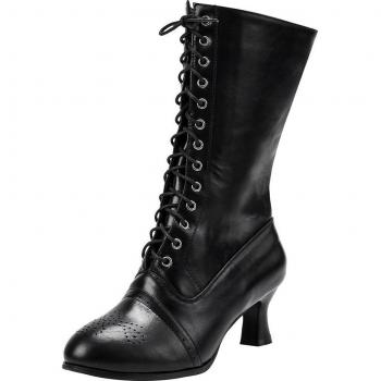 Botines Tacón Medio Punk Mujer