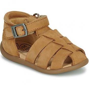 Sandales pour garçons Pom d'Api STAND-UP PAPY Marron