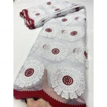 Encaje Africano Blanco Puro para Boda YA3652B-2