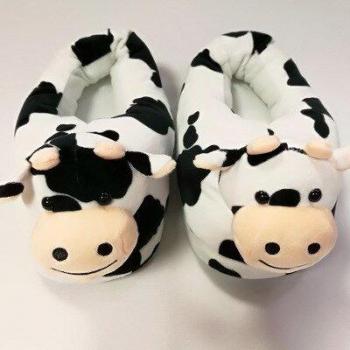 Chaussons doux en coton vache pour intérieur